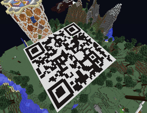 Just A Boring Two-dimension Code In MineCraft